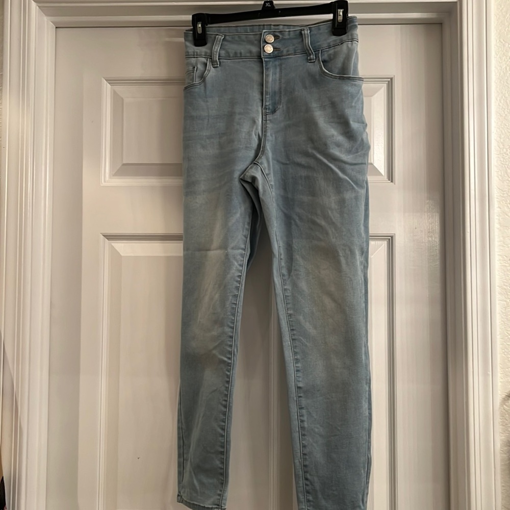 Light blue skinny jeans